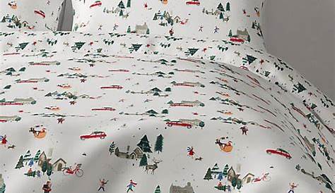 Smile Duvet Cover Set King Size, Christmas Pudding Characters with