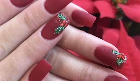 Christmas Red Matte Nails