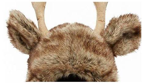 Reindeer Ski Helmet Cover With Soft Faux Fur And Antlers