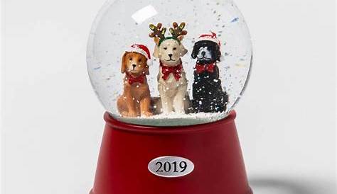 Christmas Snow Globe With Dogs