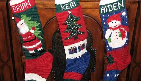 Holly Christmas Stocking knitting pattern Sweet Paprika Designs