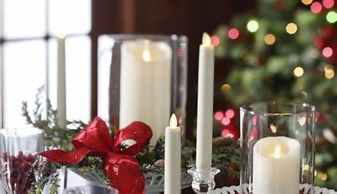 Christmas Table Arrangements With Candles