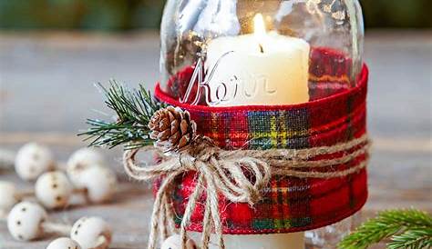 Christmas Table Decorations Using Mason Jars