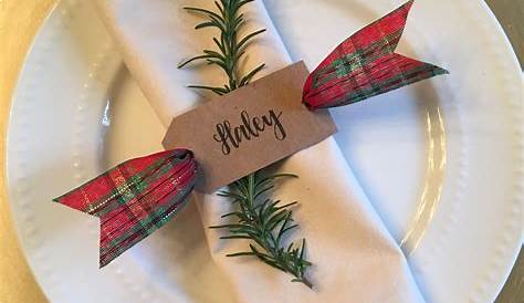 Personalized napkin rings for a Christmas table setting Diy christmas