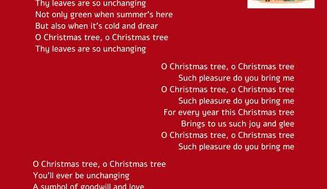 Christmas Tree English Lyrics