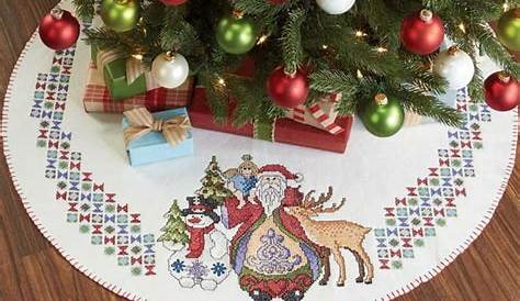 Christmas Tree Skirt Needlepoint Canvas