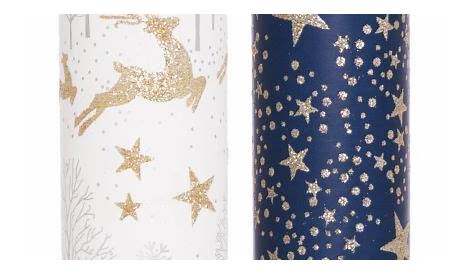WHSmith Luxury Glitter Snowflakes Christmas Wrapping Paper 2m (Pack of
