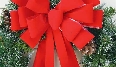 Christmas Wreath With Red Bow