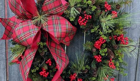 Christmas Wreath With Ribbon