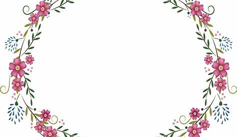 Circle Flower Frame Watercolor PNG | PNG Mart