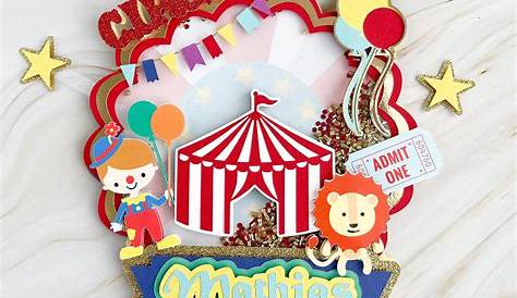 Carnival Circus Birthday cake topper Cupcake toppers | Circus birthday