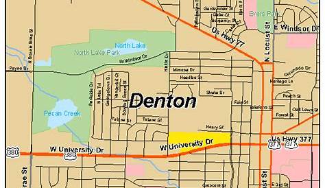 Denton Texas Street Map 4819972
