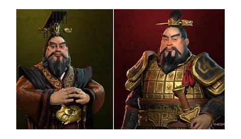 Many depictions of the Emperor Qin Shi Huang in games, tv, art, etc