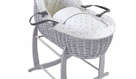 Clair de Lune Moses Basket Dimple White | Baby moses basket, Moses