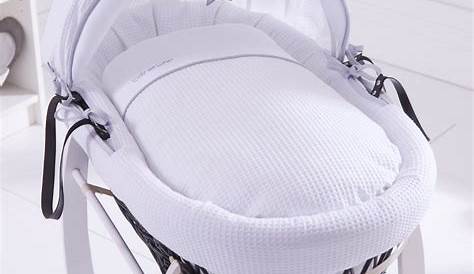 Clair de Lune Waffle Palm Moses Basket - White from www.babybabyonline