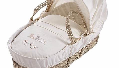 Clair de Lune Moses basket with 2 stands and bedding bundle | in