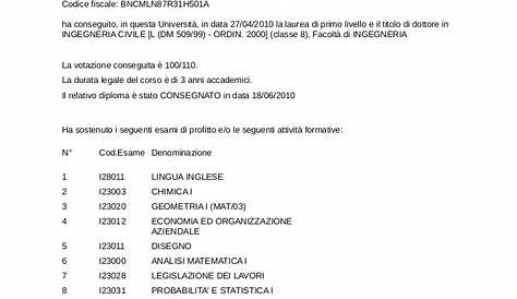 CORSO DI LAUREA MATEMATICA - DM 270/04 INSEGNAMENTO