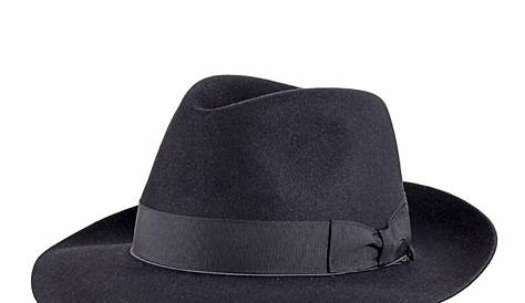 Aerusi Men's Vintage Wide Brim Hard Felt Fedora Panama Hat with Bowknot