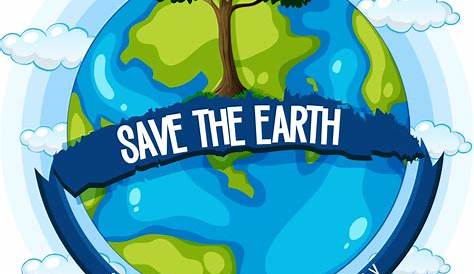 Save nature clean green planet ecology poster Vector Image