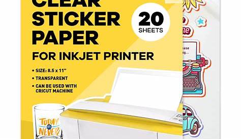 Printable Clear Sticker Paper for Inkjet Printer - 20 Sheets Frosty