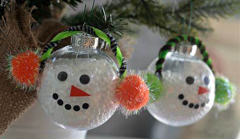 Snowmen ornaments made from a child's finger/fingerprint Christmas