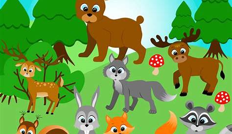 Woodland Animals Clip Art Forest Animal Graphic by ClipArtisan