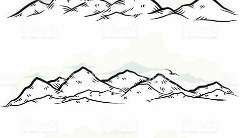 Mountain Outline Sketch at PaintingValley.com | Explore collection of