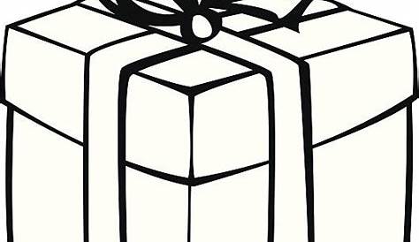 Clipart Black And White Cartoon Gift Free Download Free