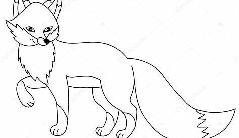 Fox Black And White Clipart | Free download on ClipArtMag