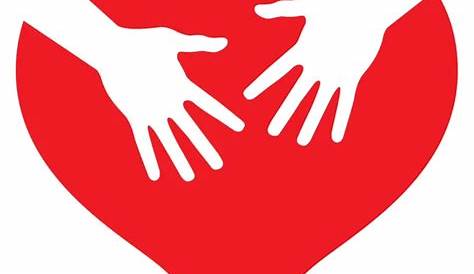 Zwei Hände, Die Rotes Herz Halten. Vektor Abbildung - Illustration von