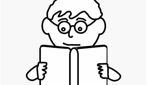 Clipart Reading Black And White - ClipArt Best