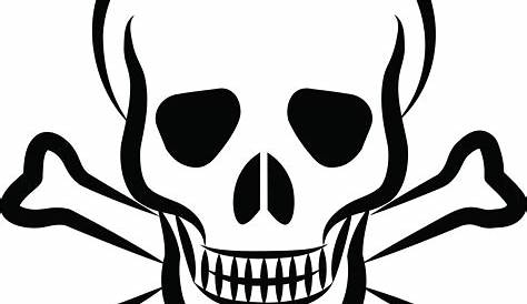 Easy To Draw Skulls Step - Skull And Crossbones PNG - FlyClipart