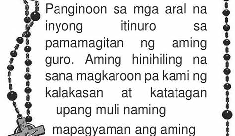 Tagalog Prayers and Christian Quotes: Tagalog Prayer Poem