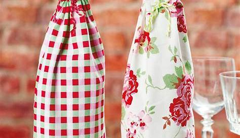 Fabric Wine Bottle Bag Tutorial - Sew Dainty