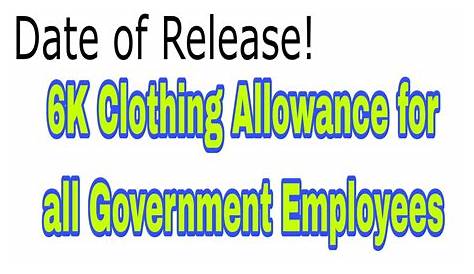 CLOTHING Allowance 2023 Date of Release YouTube
