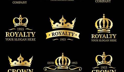 Free Vector Luxury brand logo with golden crown design