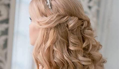 Coiffure Mariee Cheveux Mi Long Boucles Mariage s Et longs En 60 Idées