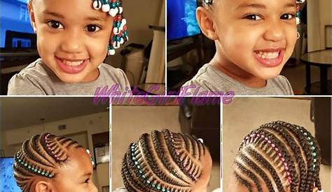 Coiffure Natte Colle Pour Petite Fille Style 5 s es Sur Les Cotes s Et Perles Au Bout Cheveux De s s s Enfant