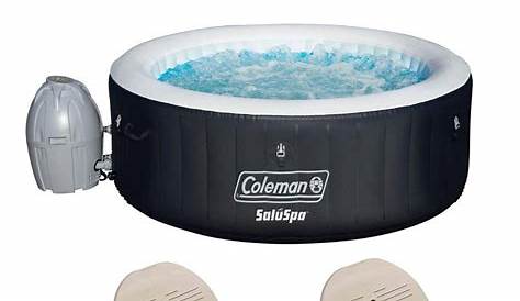 Coleman Inflatable Hot Tub Surround Saluspa 4 Person Outdoor & Multicolored Led