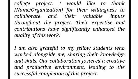 Acknowledgement Samples For Thesis 6 Acknowledgement Report Samples