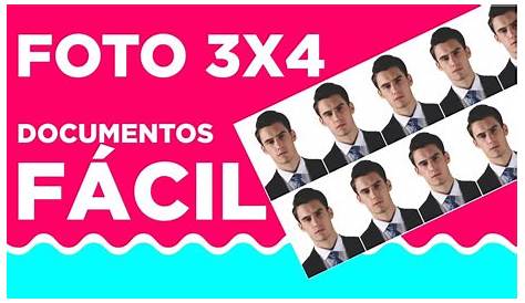 Como fazer FOTO 3X4 FÁCIL - YouTube