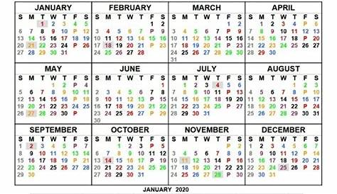 Usps Color Coded Calendar Customize and Print
