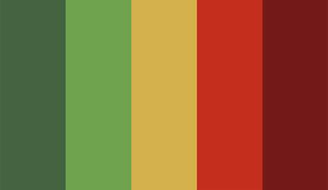 Abstract Green and Red Color Palette