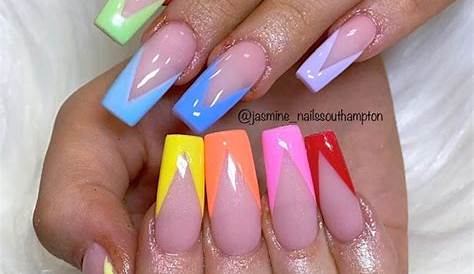 Colored Nail Tips Designs Spring Colors Manicure Pat Makes Art