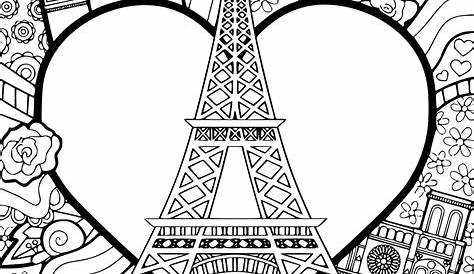 Coloriage ville de paris arc de triomphe - JeColorie.com