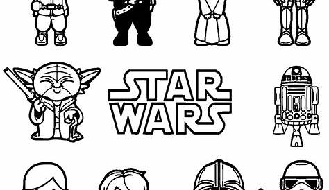 Small Star Wars characters - Star Wars Kids Coloring Pages
