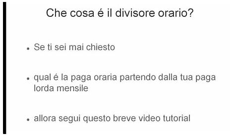 Differenza tra paga oraria e mensilizzata - ilmessaggeero