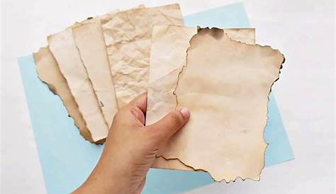 Comment vieillir du papier (Astuce facile et rapide) - Technique #1