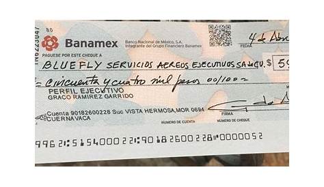 ¿Cómo llenar un cheque Banamex? - La Compra Ideal México