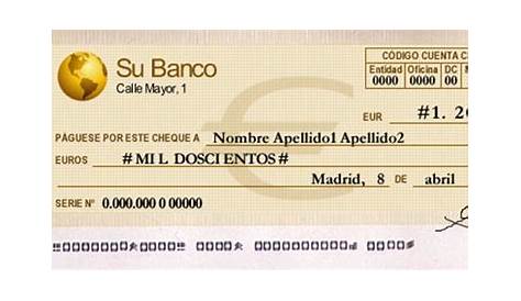 Formato de cheque bbva – Assistente administrativo